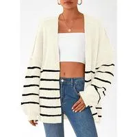 🔥Women's Oversized Cardigan Sweater Fall Long Lantern Sleeve Knit Open Front Lightweight Sweater Knitwear Tops🔥
