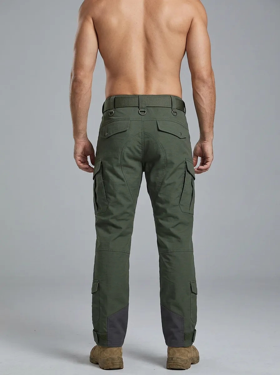Men's Hook-and-Loop Pocket Tactical Trousers