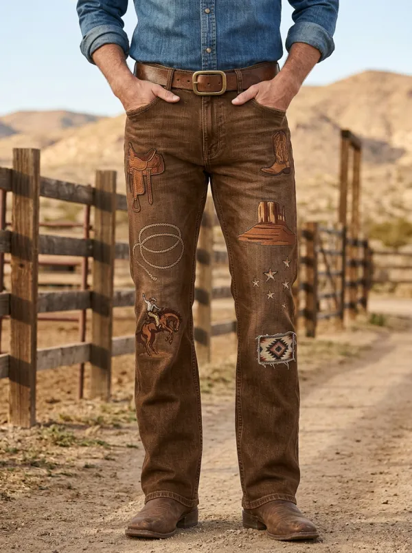 Men's Heritage Inspired Western Cowboy Rodeo Jeans