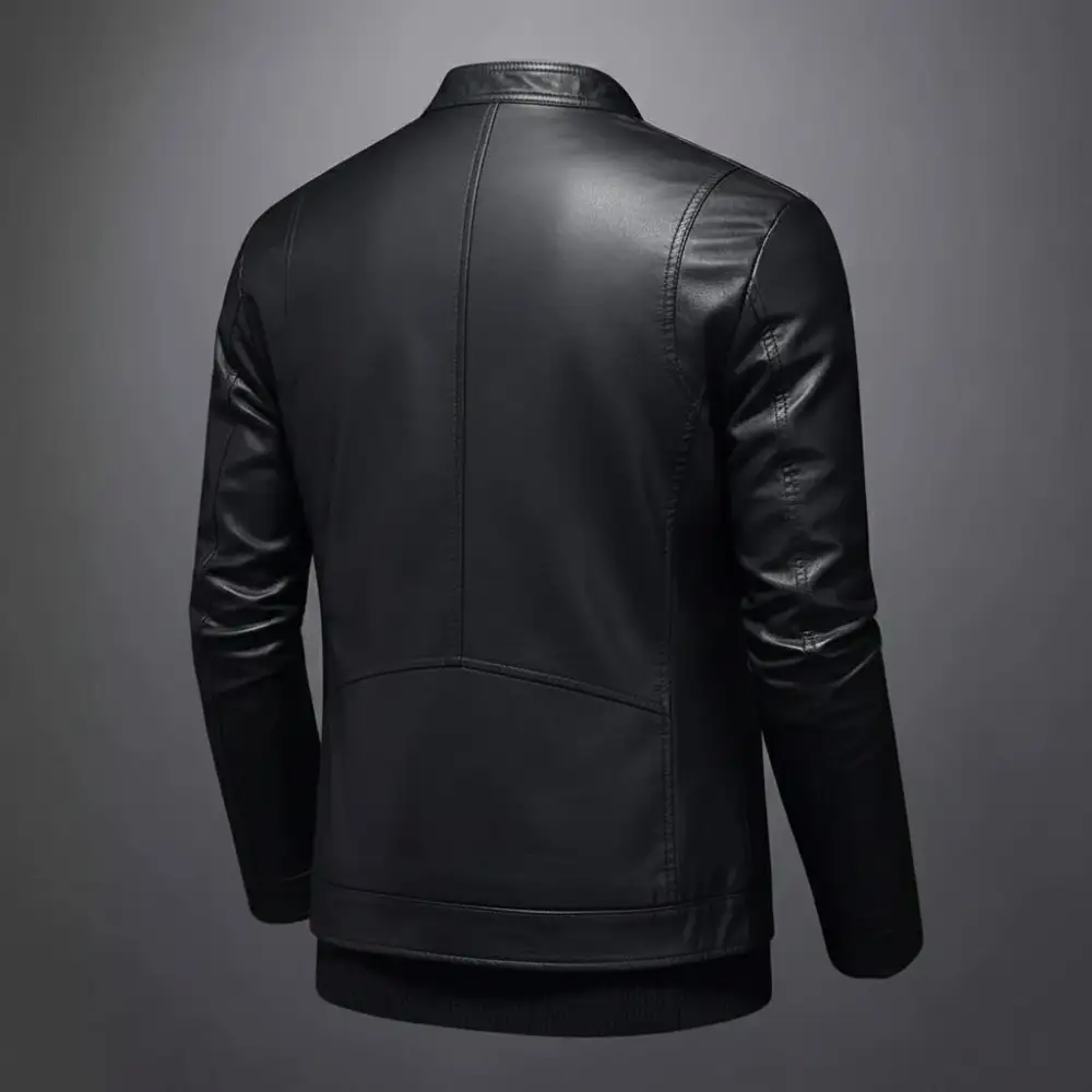 Western Inspired Leather Biker Motorcycle Jacket