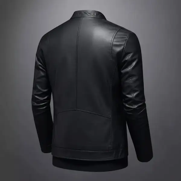 Western Inspired Leather Biker Motorcycle Jacket