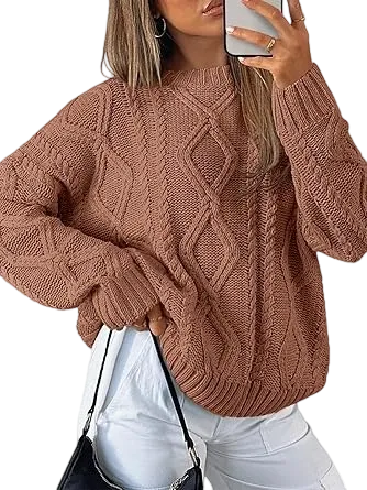 🔥Last day promotion⏰Women's 2025 Fashion Casual Striped Knitted Round-neck Long-sleeved Sweater
