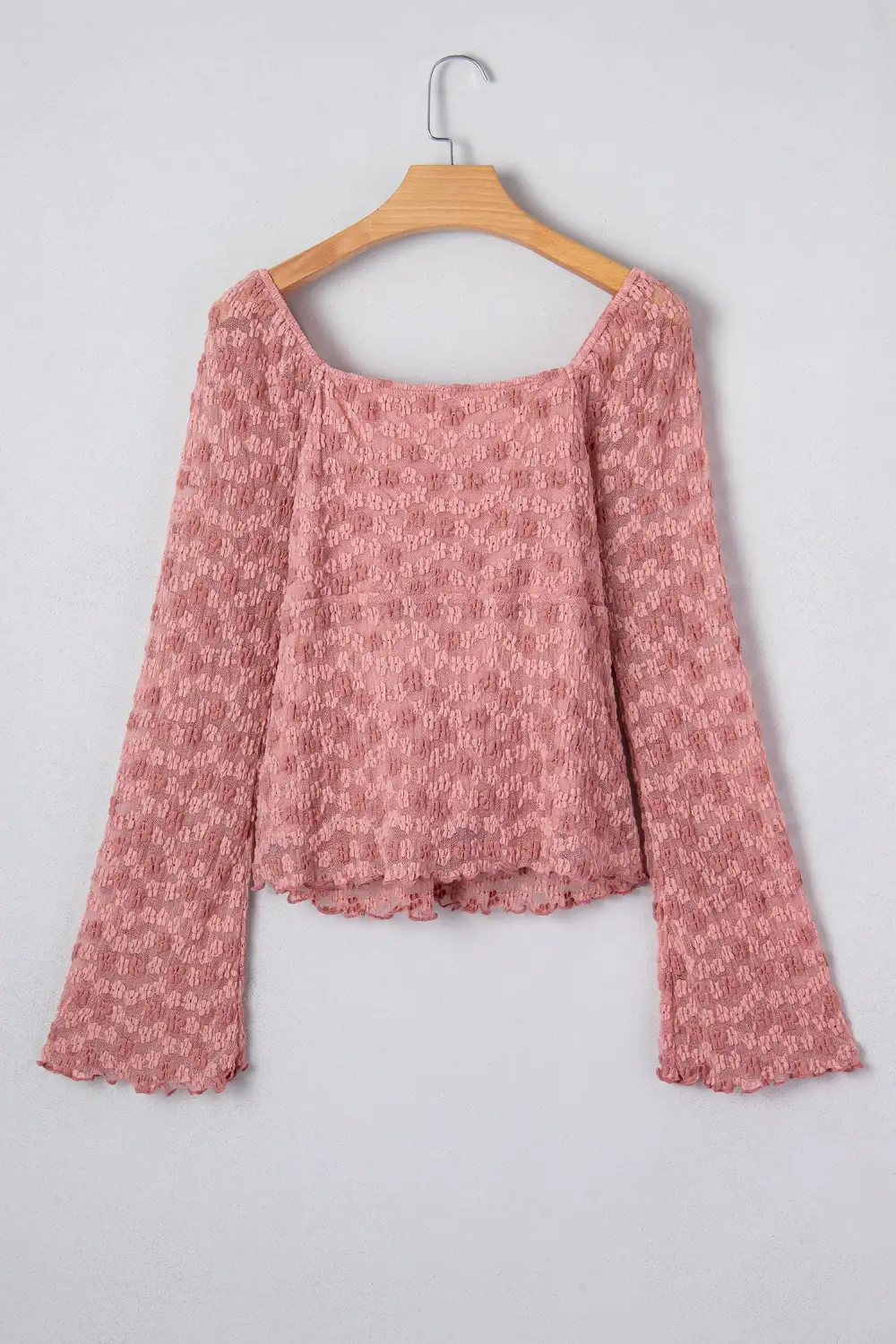 Everyday Floral Lace Trim Tie Detail Blouse