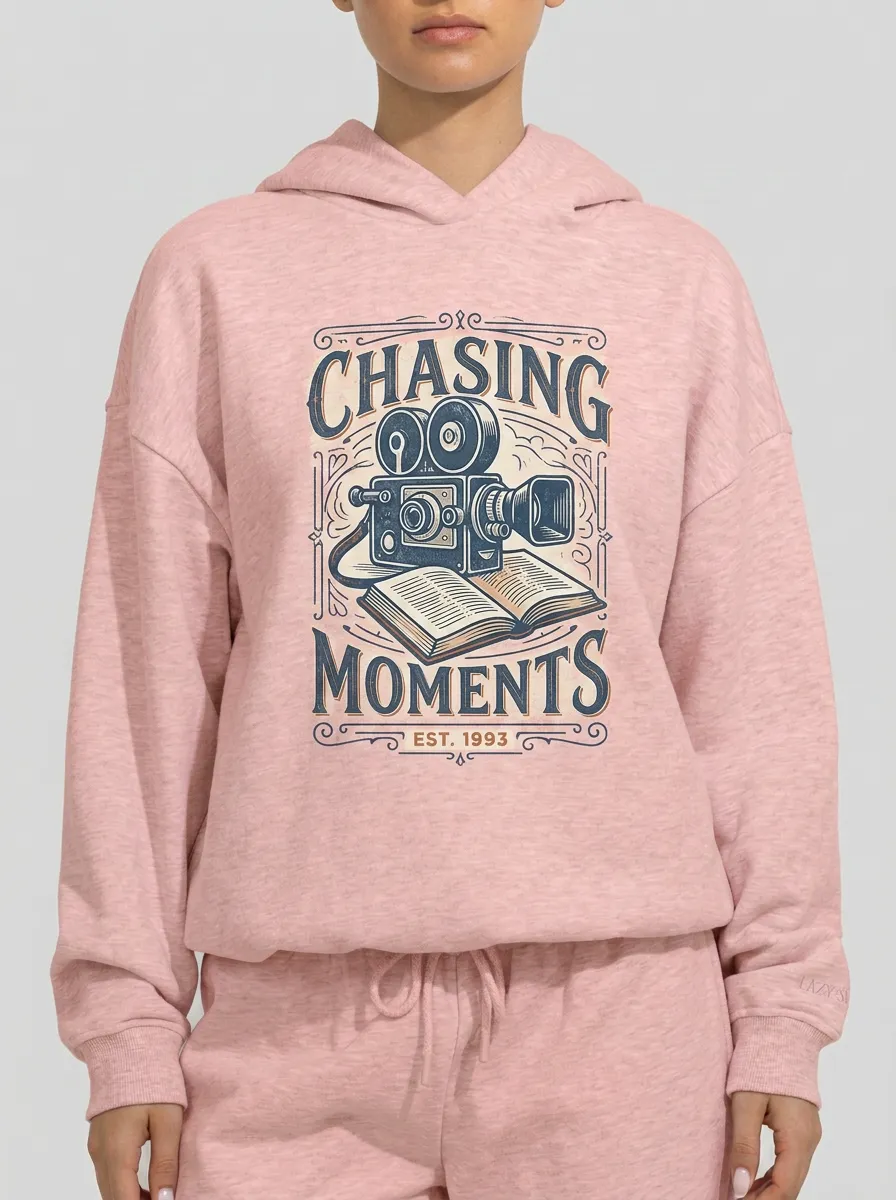 Women's Unisex Film Chasing Moments Vintage Camera Graphic Hoodie