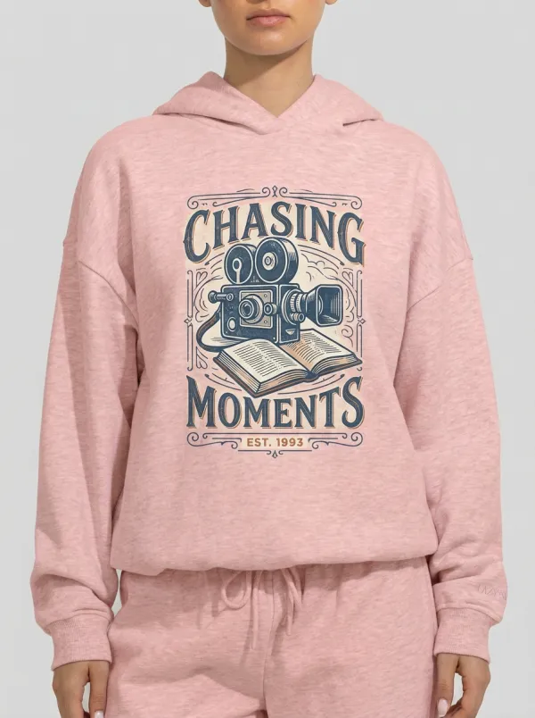 Women's Unisex Film Chasing Moments Vintage Camera Graphic Hoodie