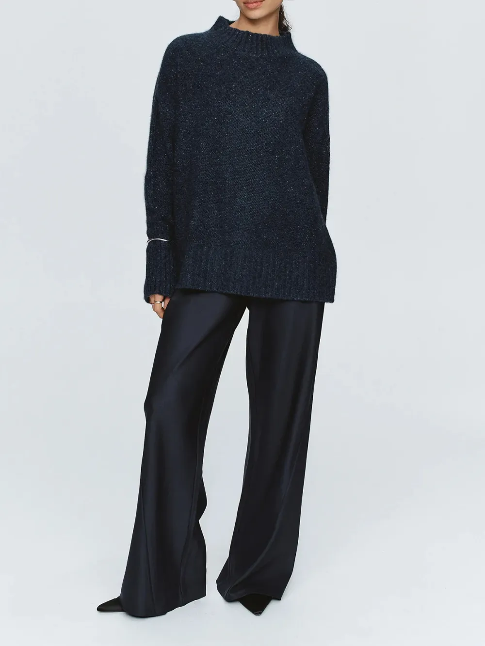 Casual Style Long Sleeve Jumper Navy