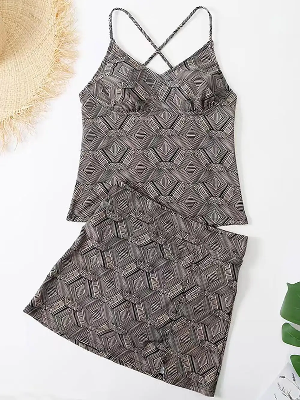 Fine V Neck Detail Coordinated Set