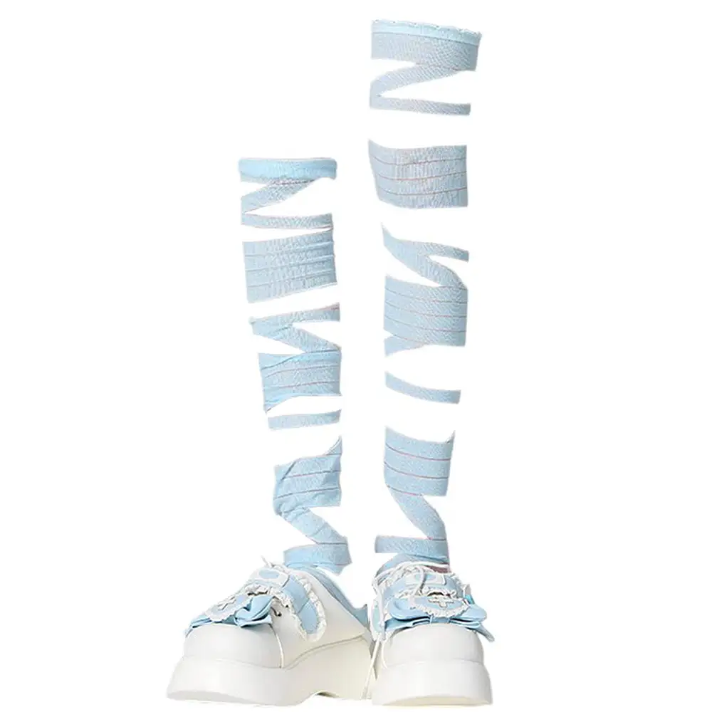 Soft Girl Crisscross Lace Up Socks