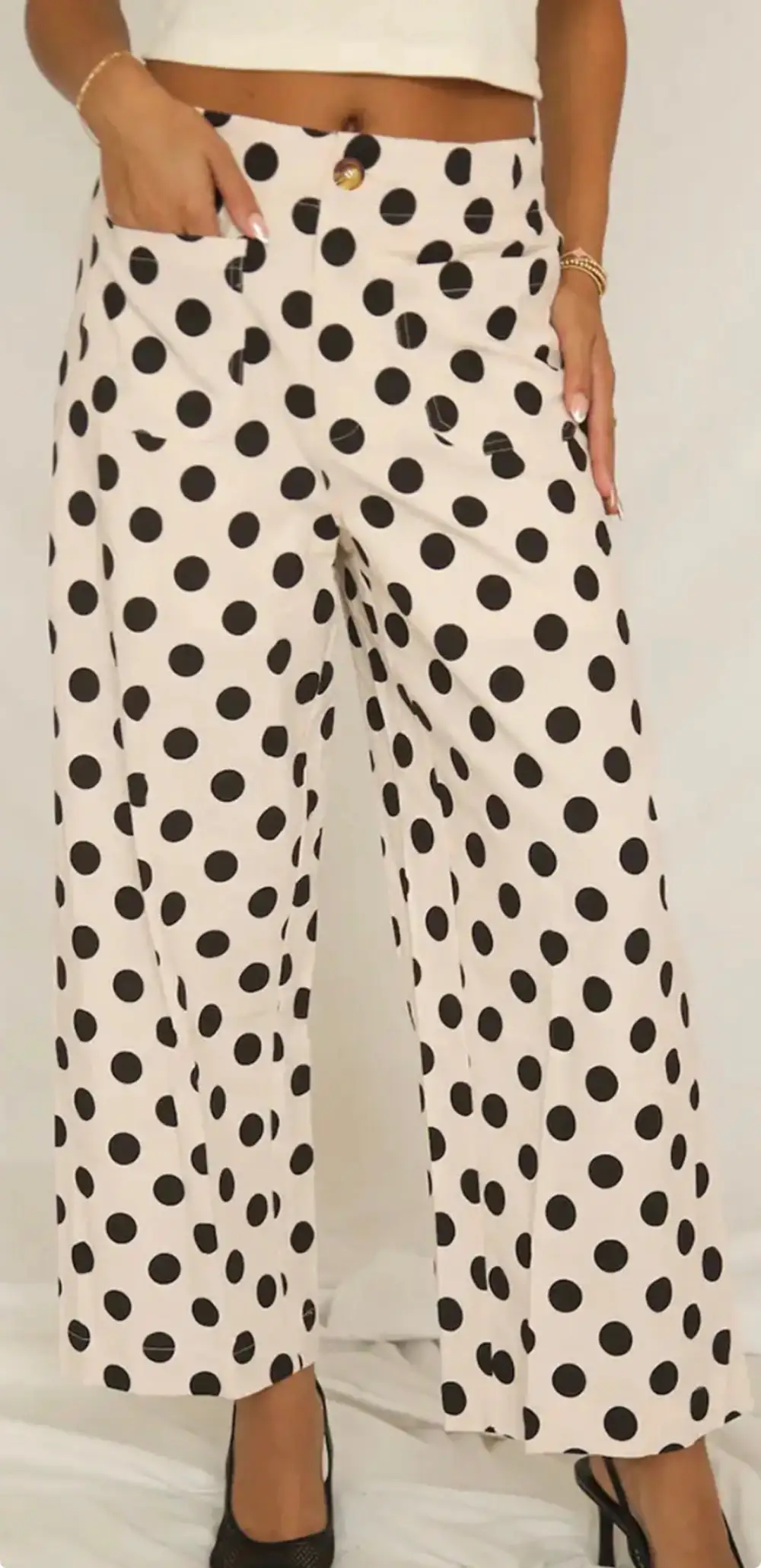 Roomy Zip Flowy Casual Pants