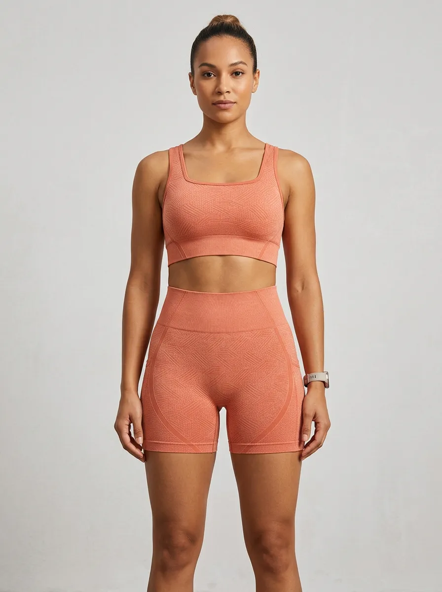 Women's Geometric Tank Tank and Shorts Active Set