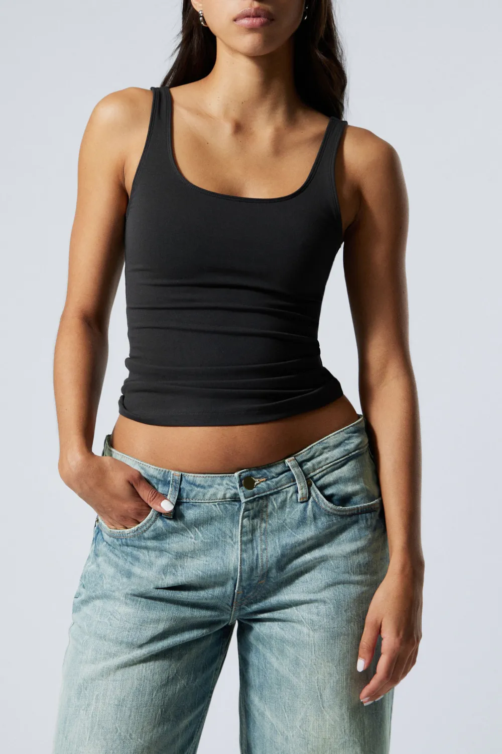 Plain Square Neck Tank Top