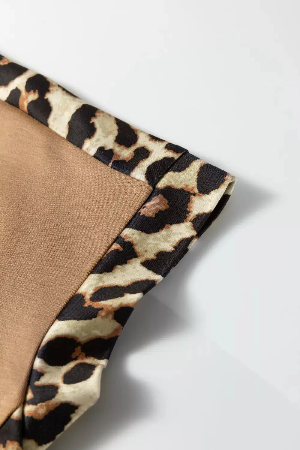 French Leopard Trim Round Neck Loose T