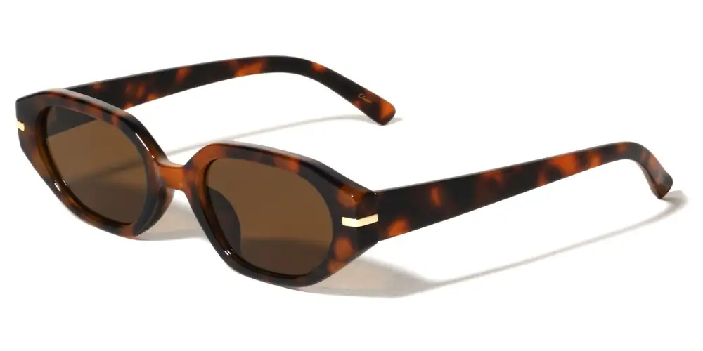 Women's Polarized Mirrored Retro Oval Sunglasses
