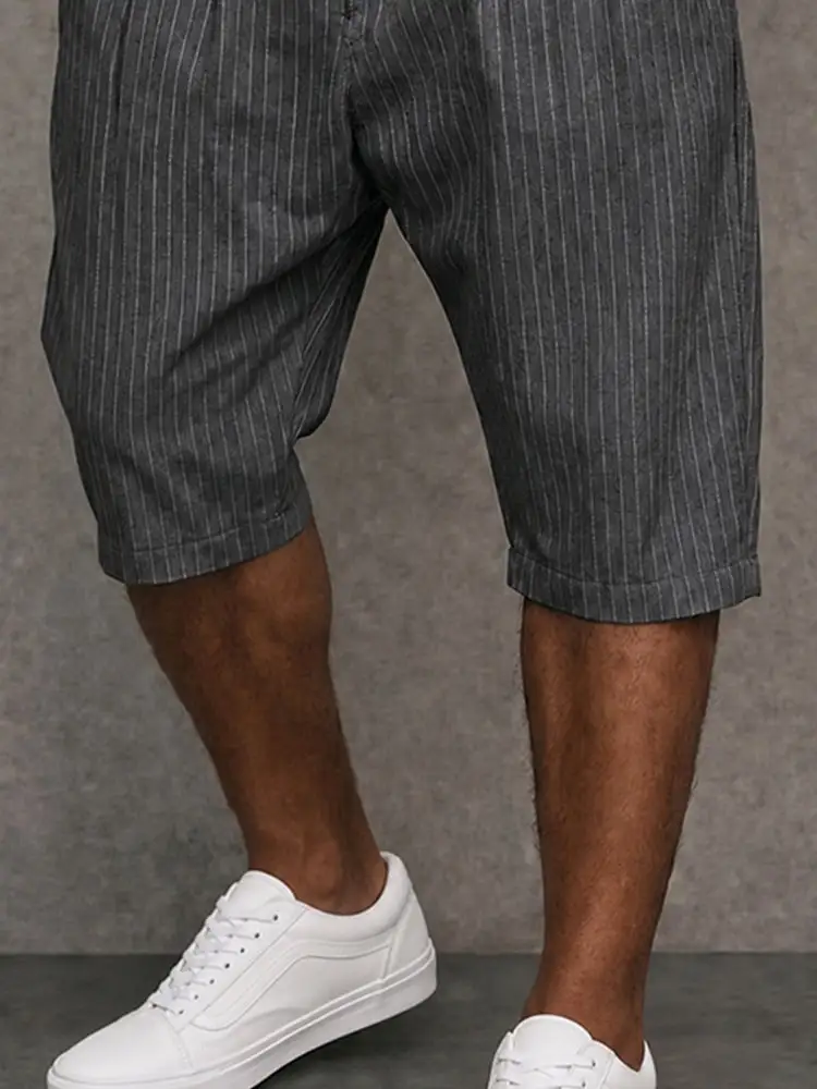 Men's Smart Casual Pinstripe Shorts