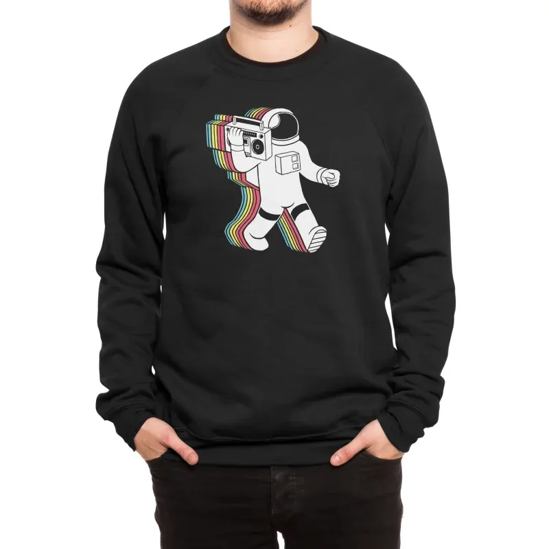 Retro Astronaut Round Neck Sweatshirt