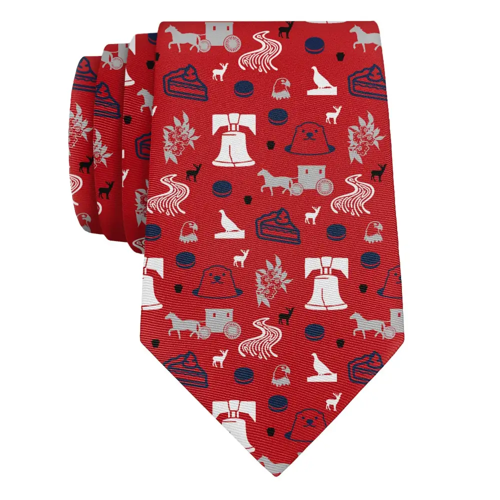 Timeless Heritage Emblem Pattern Necktie