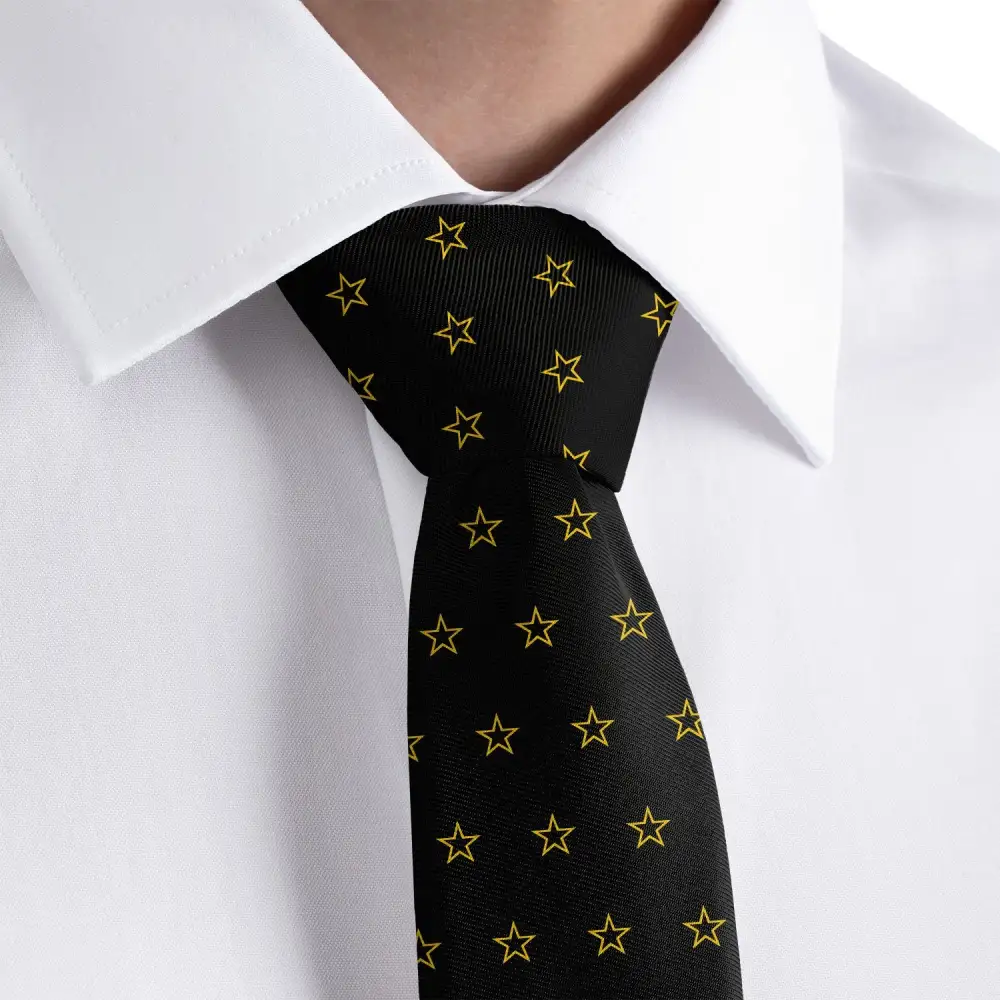 Refined Star Motif Necktie
