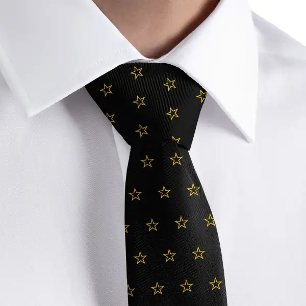 Refined Star Motif Necktie