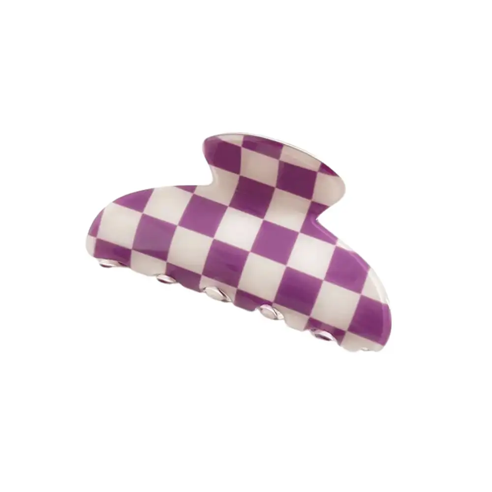 Checkered Pattern Hair Claw Clip