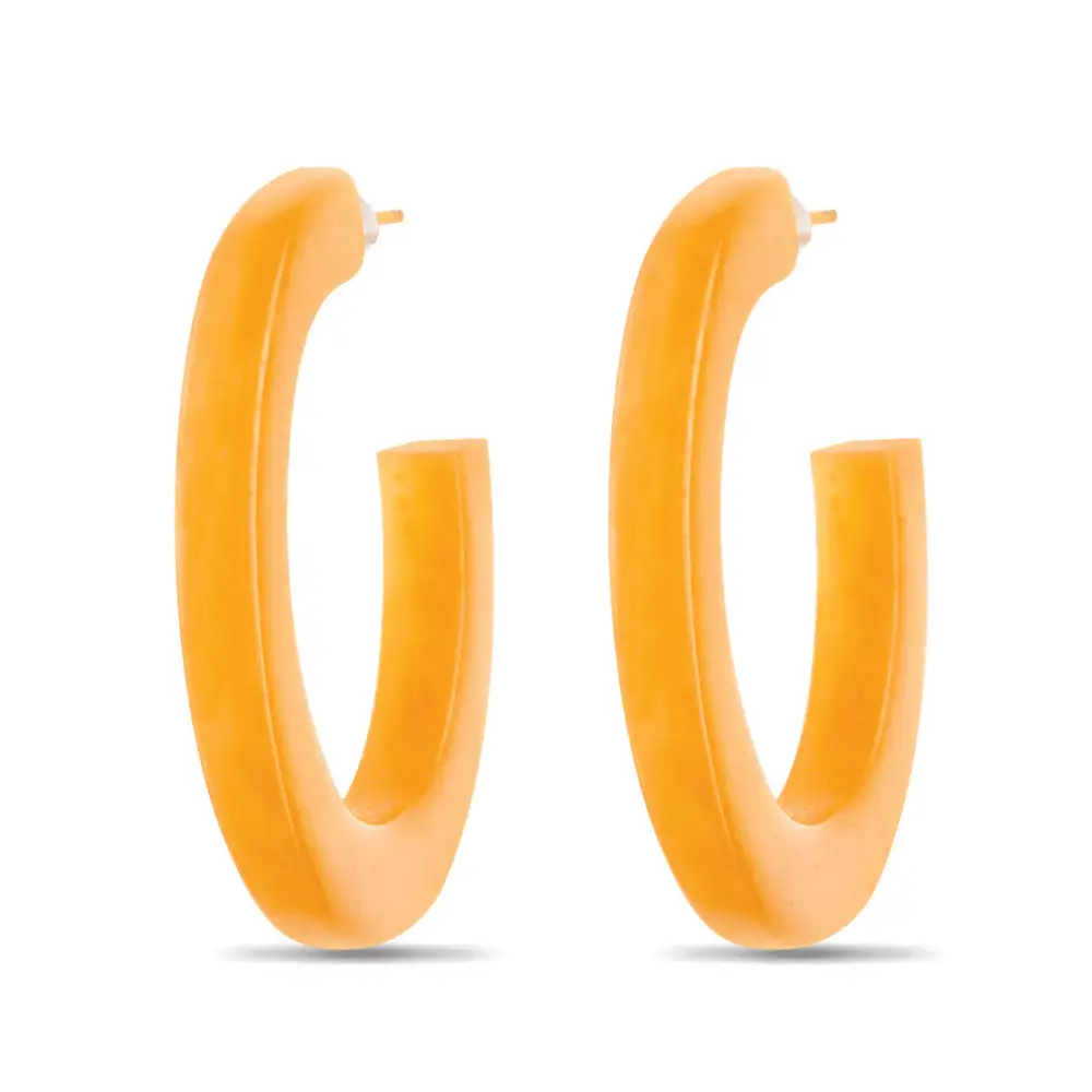 Elegant Framed Artful Hoop Earrings