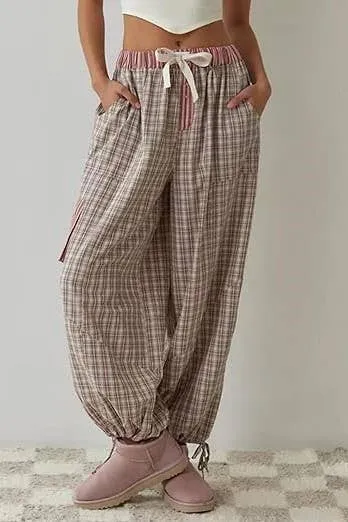 Plaid Patchwork Pajama Set