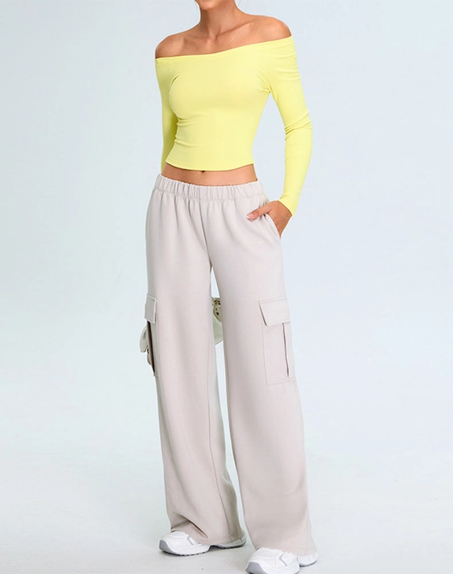 Off-Shoulder Active Jumpsuit