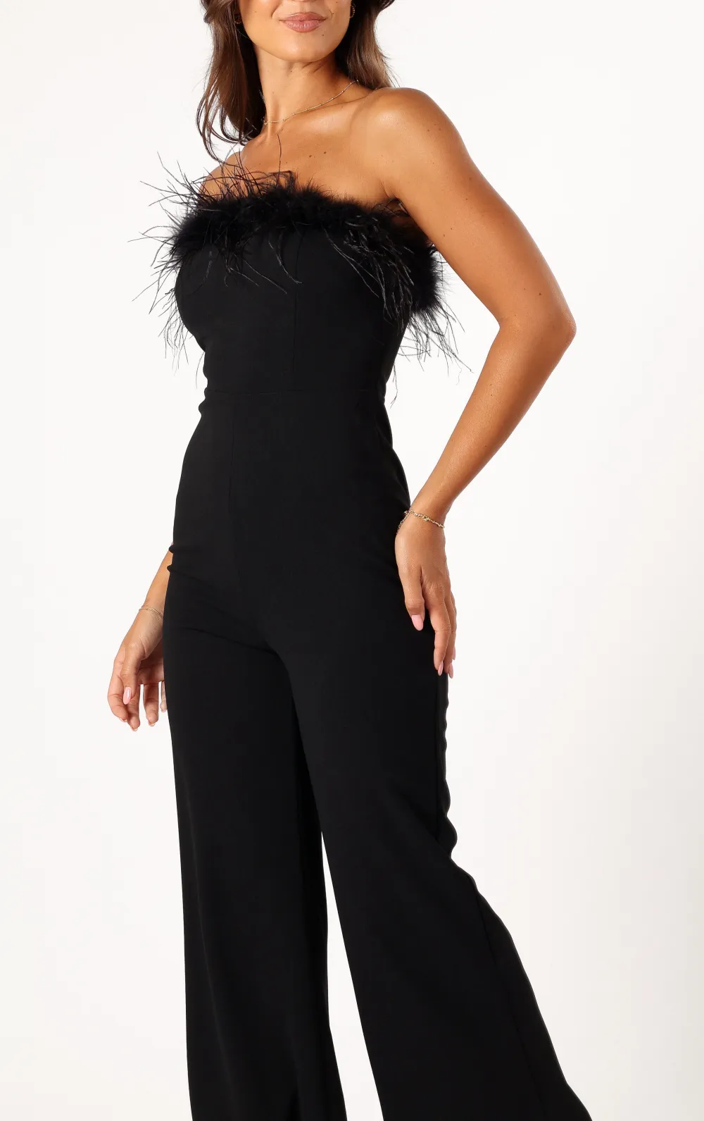 Classic Strapless Wide-Leg Maxi Jumpsuit