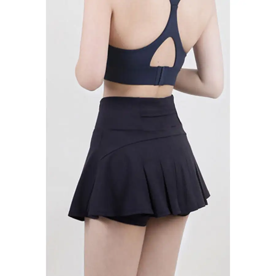 High Waist Pleated Active Skirt
