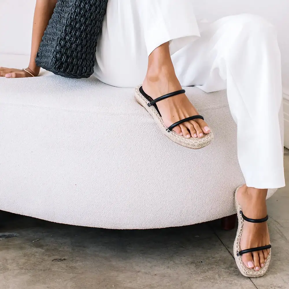 Polished Leather Sandals