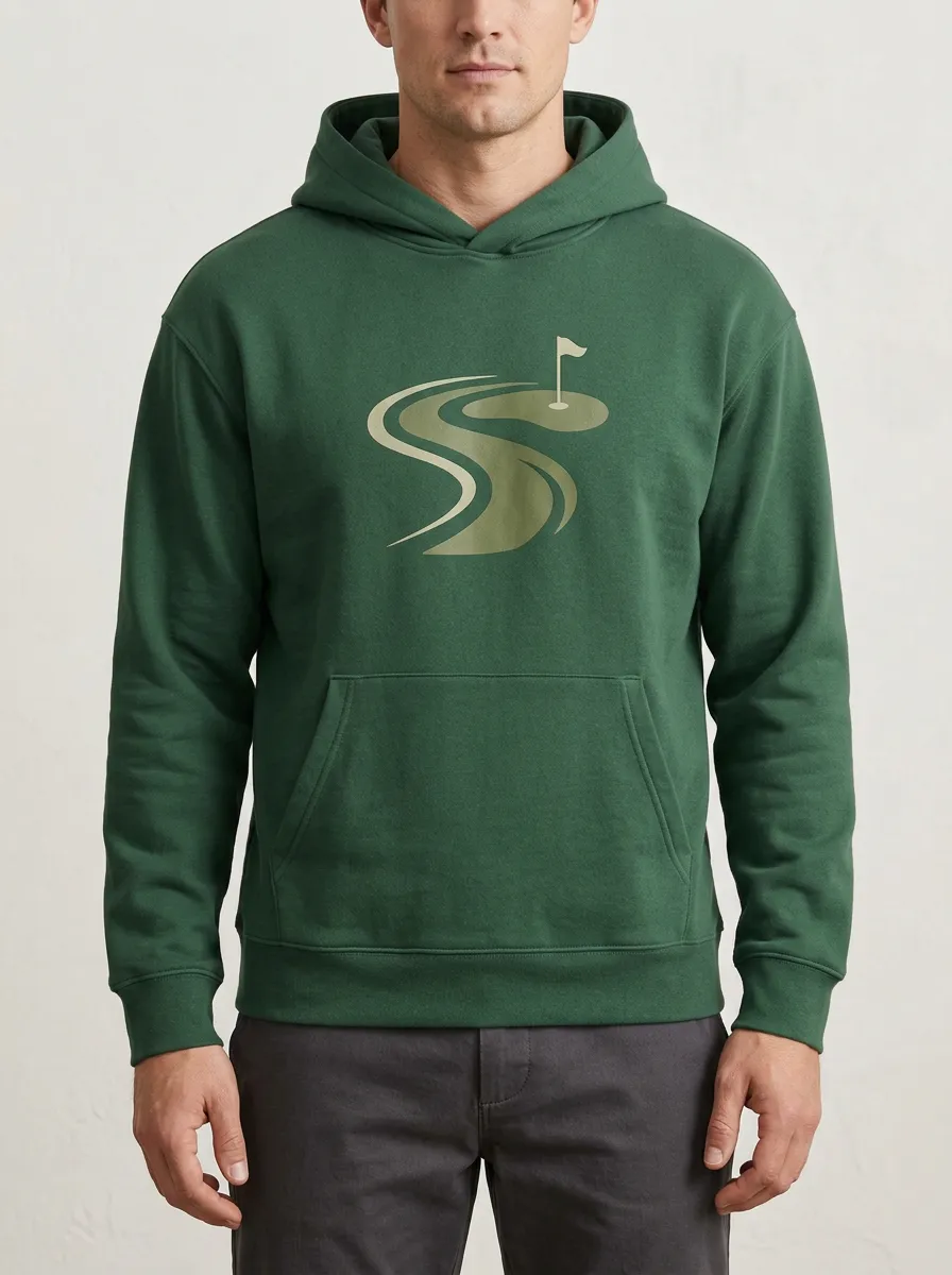 Practice Flag-Motif Golf Casual Hoodie