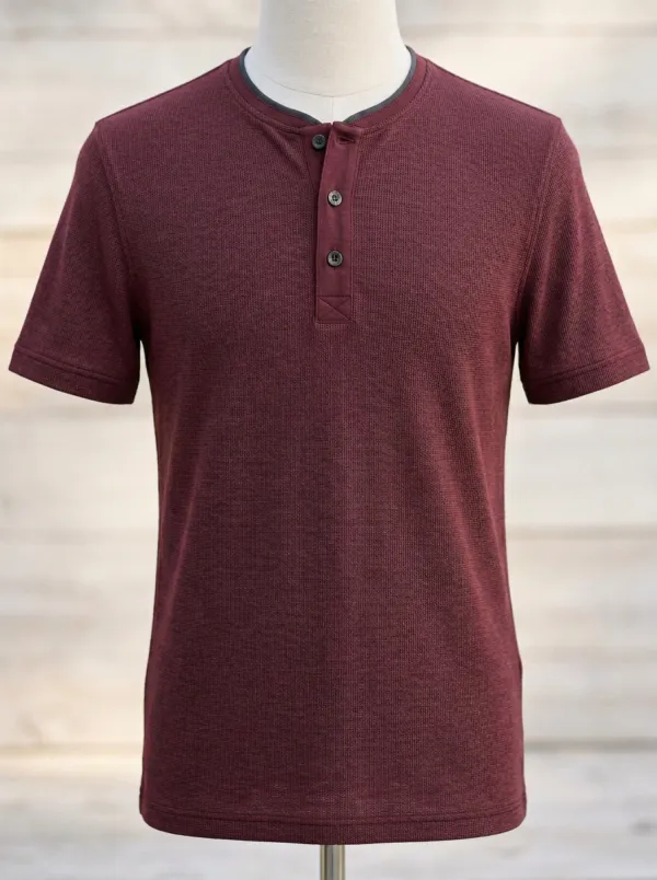 Classic Clean-Line Men's Short-Sleeve Henley Shirt