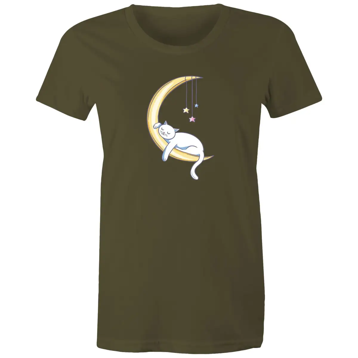 Cat Sleeping on Moon T-Shirt
