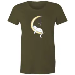 Cat Sleeping on Moon T-Shirt