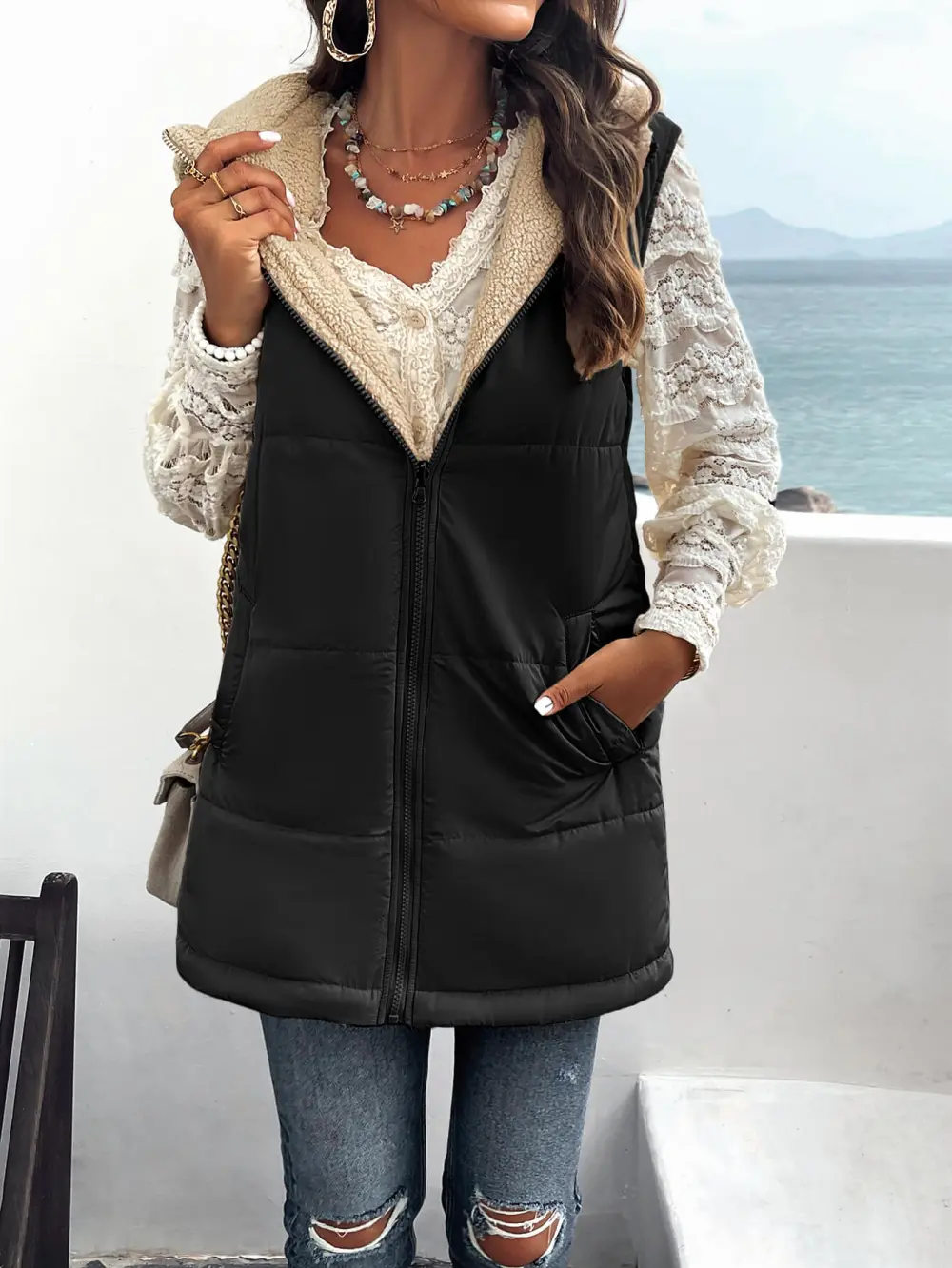 Modern Hooded Puffer Vest