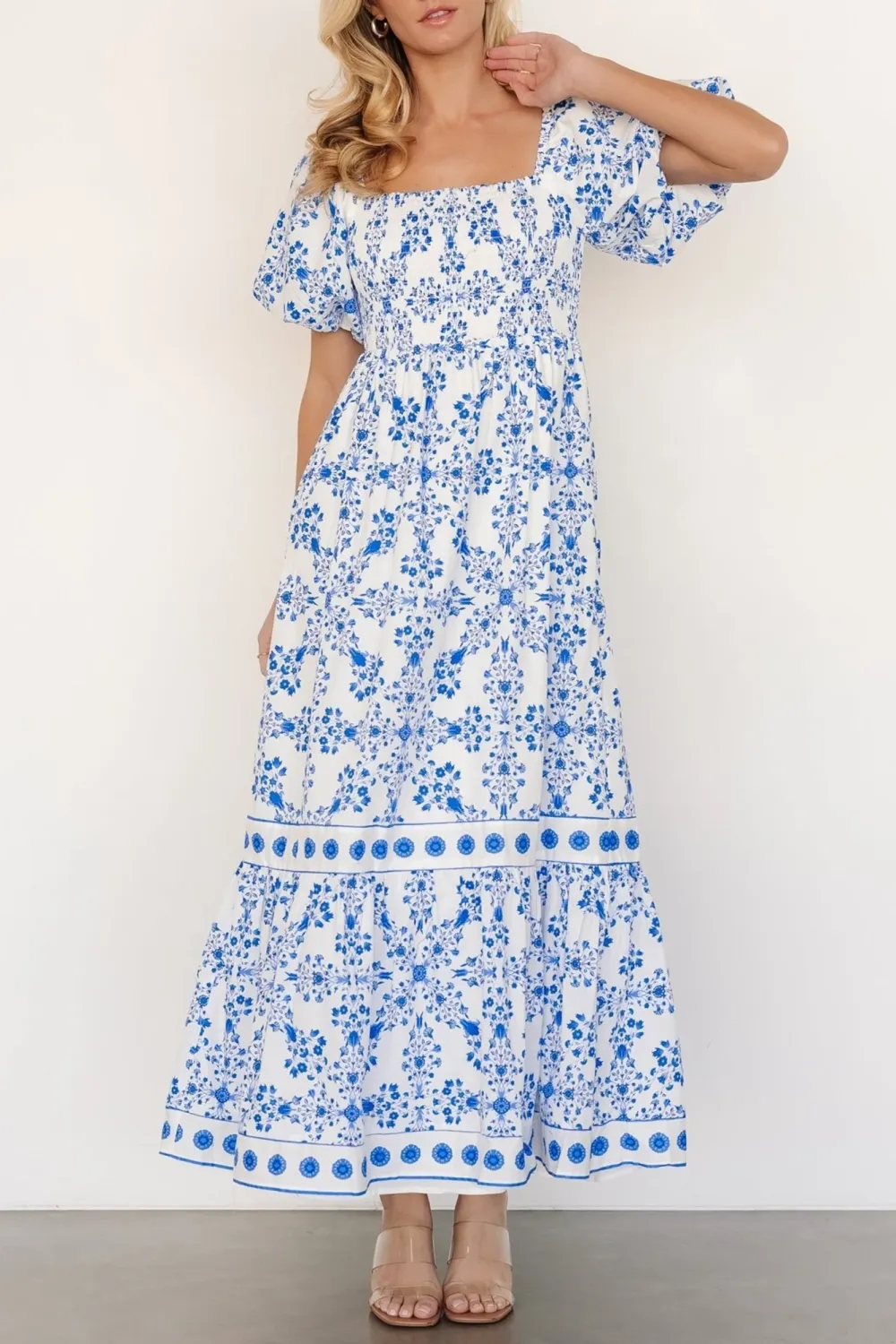 Retro Art Polka Dot High Waist Dress