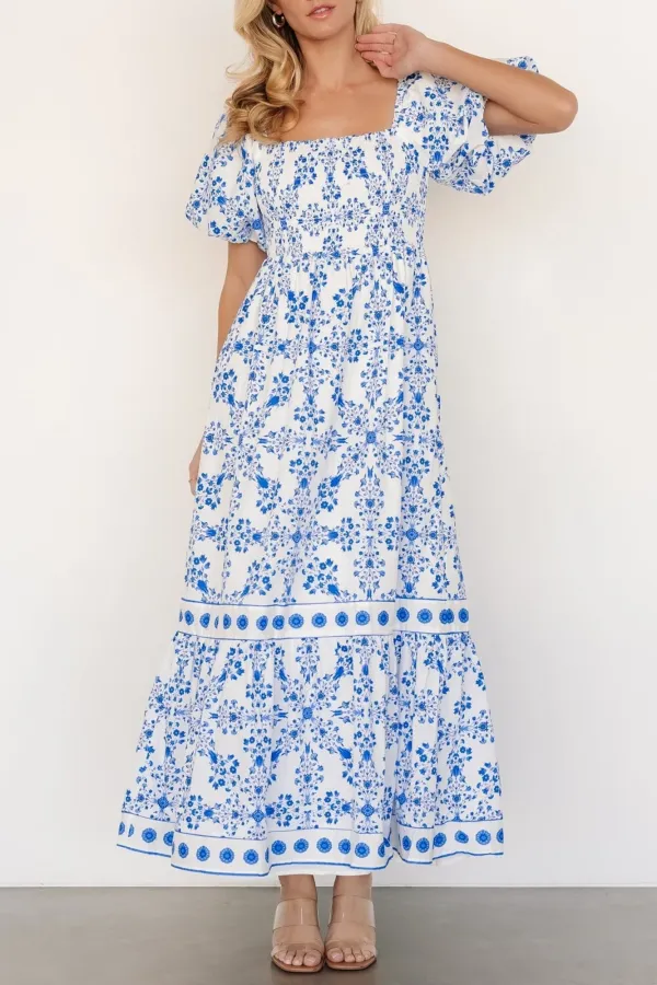 Retro Art Polka Dot High Waist Dress