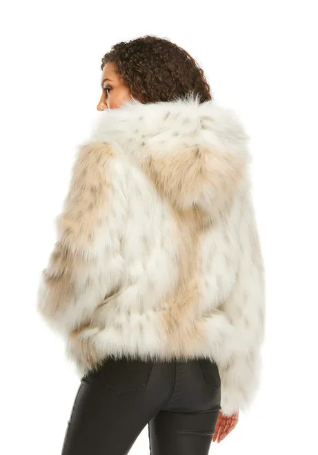 Snow Lynx Faux Fur Hooded Parka