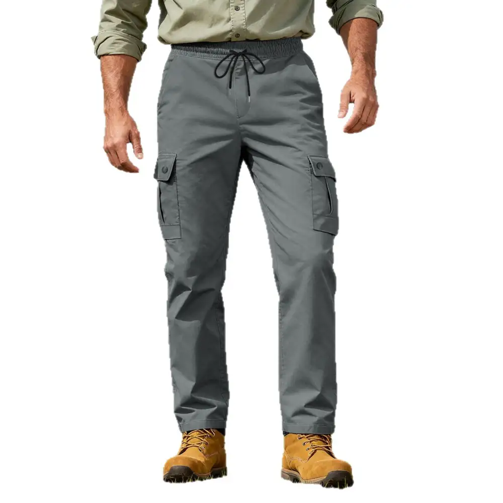 Men's Rugged Outdoor Cargo Pants Waistband Pockets
