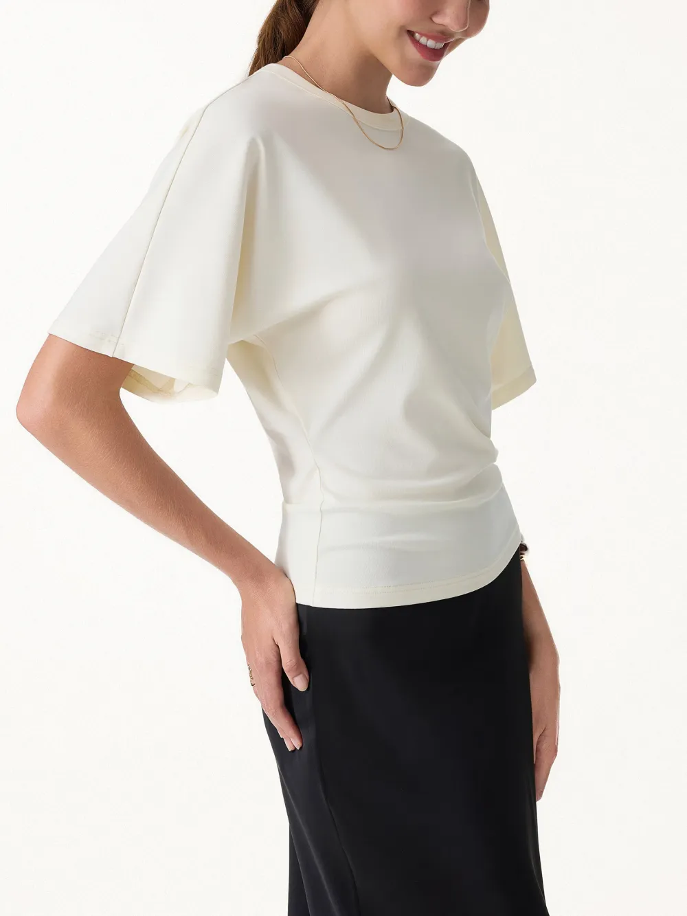 Cotton-Blend Tee Everyday Top