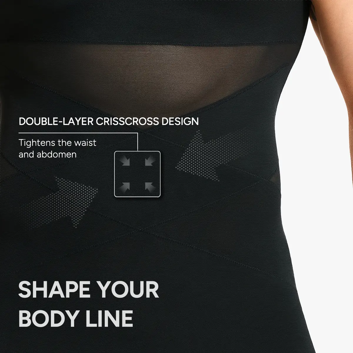 Men’s Mesh Fabric Breathable Compression Shapewear Vest