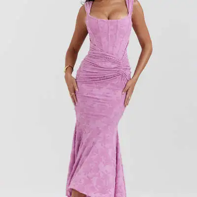 Strapless Off Shoulder Maxi Dress