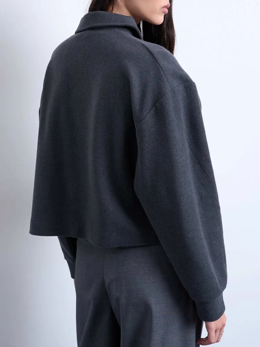 Polo Oversized Cropped Sweatshirt