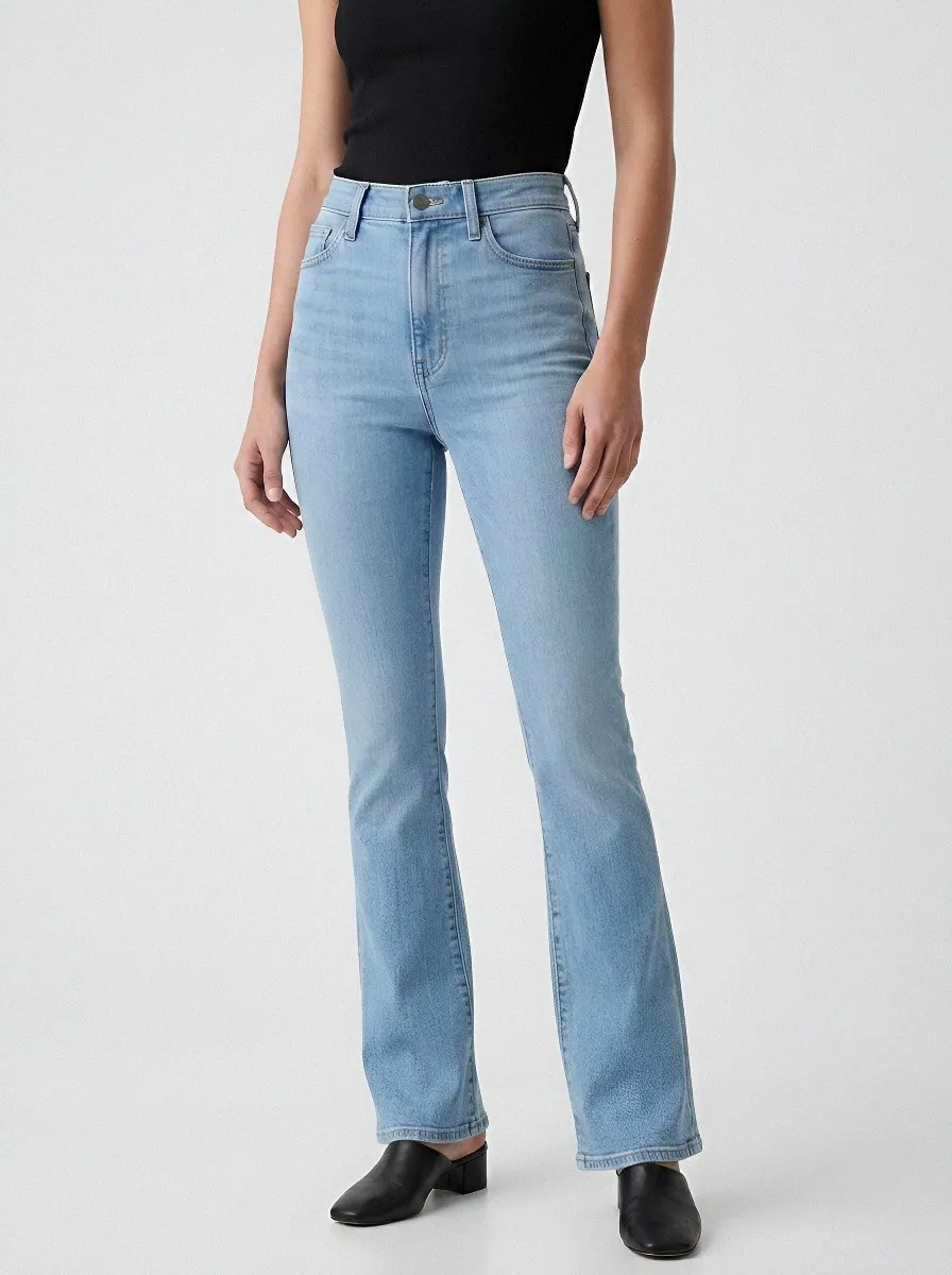 Practical High-Waist Women's High-Waist Stretch Flare Jeans