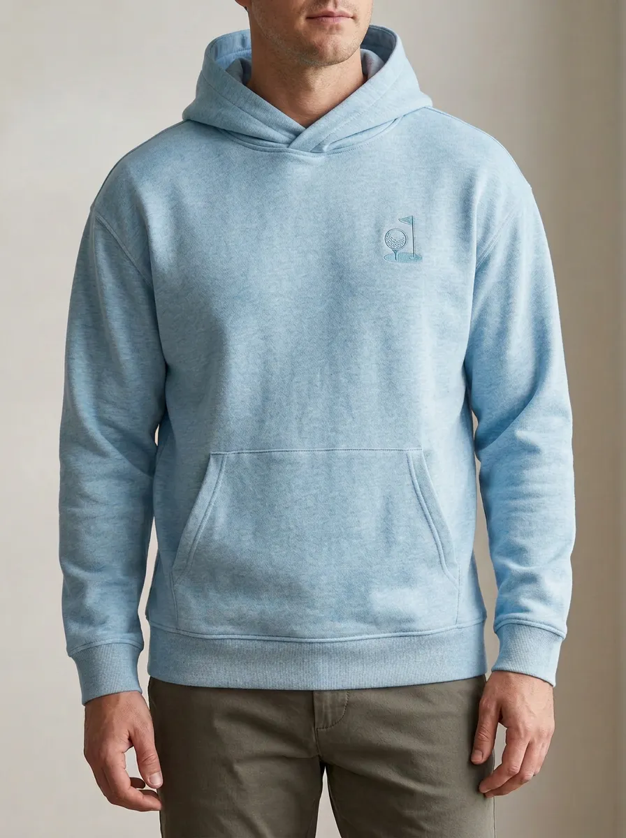 Classic Flag-Motif Golf Casual Hoodie