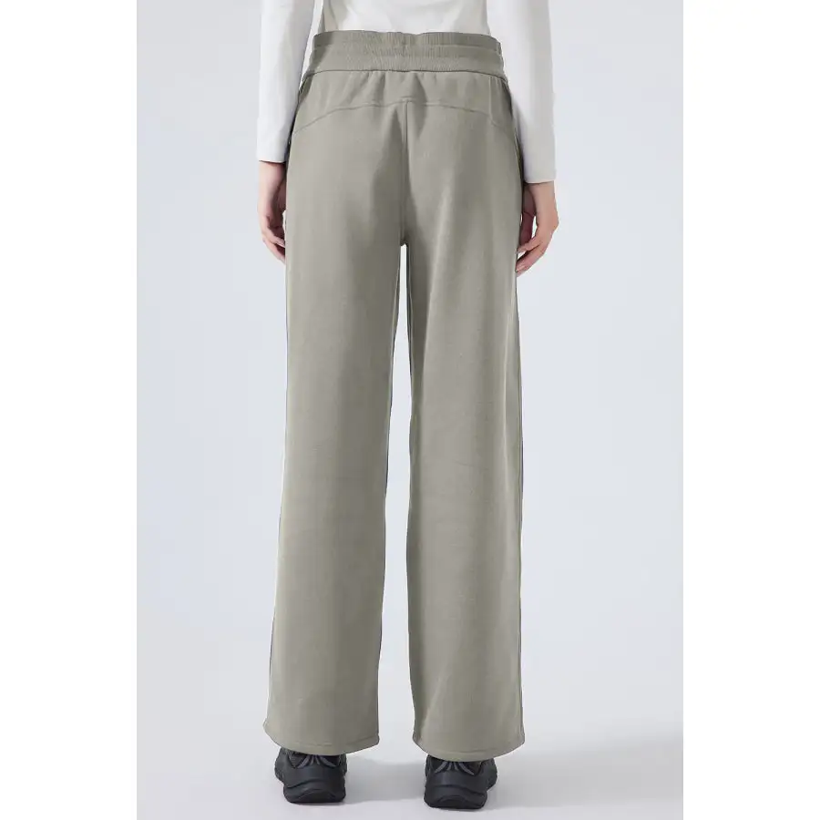 Feminine Drawstring Wide Leg Pants