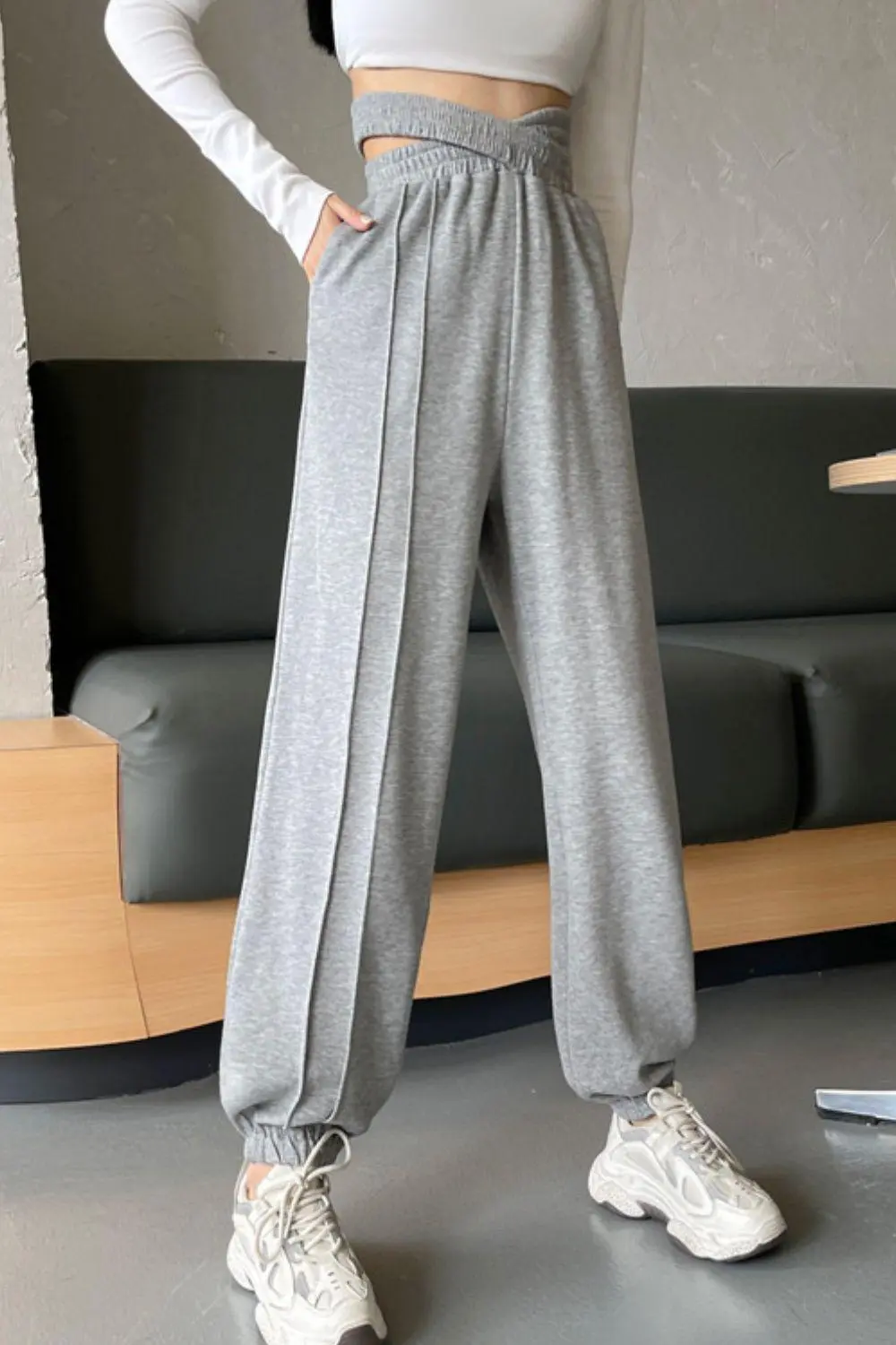 Crisscross Long Sweatpants Joggers Jogger Pants