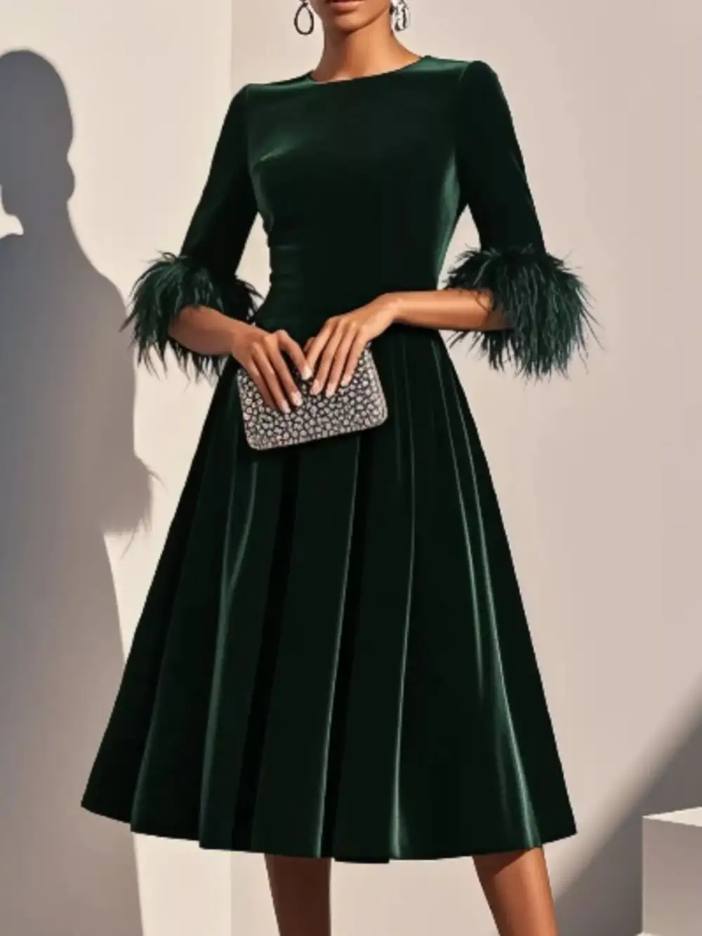 Velvet Midi Dress
