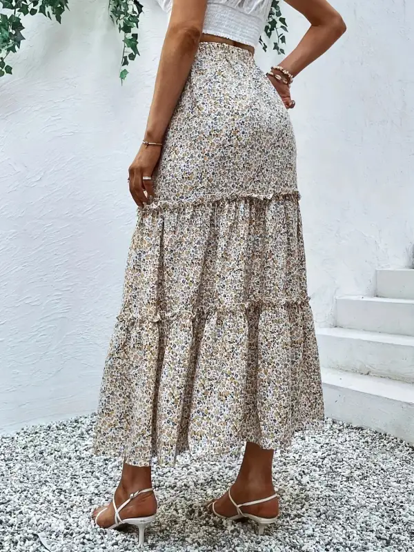 Softline Printed Frill Skirt