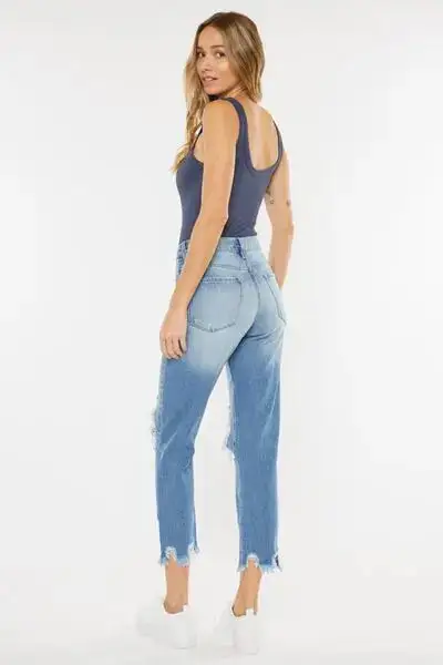Natural Drape Ruched Denim Jeans