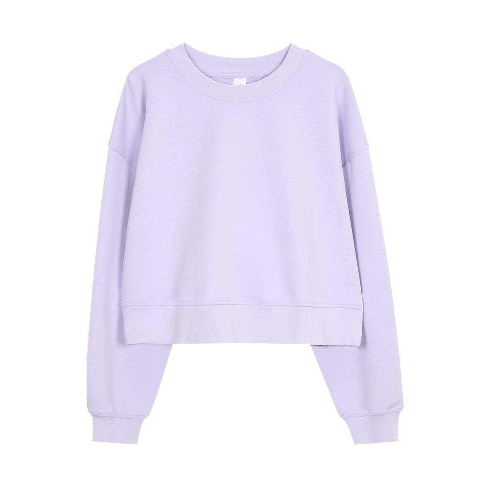 Women’s Cropped Cotton Crewneck Sweatshirt